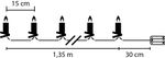 Candle MagicHome Christmas, with clip, string, 10x LED, 2xAA, 10 pcs, timer, 1.5x9 cm