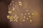 String lights MagicHome Curtain, 138x warm white LED, with stars, 230V, 8 functions, lighting, L-220
