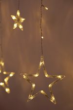 Reťaz MagicHome Vianoce Curtain, 138x LED teplá biela, s hviezdami, 230V, 8 funkcií, osvetlenie, L-220x60/90 cm