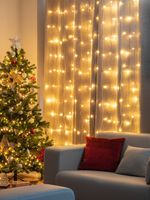 Füzér MagicHome Karácsonyi Függöny, 160x meleg fehér LED, 230V, 50 Hz, 8 funkció, időzítő, világítás