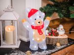 Decoration MagicHome Christmas, Bear, 30x LED, cool white, acrylic, IP44, outdoor, 19x11.5x30 cm