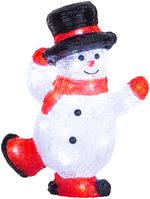 Decoration MagicHome Christmas, Snowman, 30x LED, cold white, acrylic, IP44, exterior, 22x14x30 cm