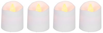 Candle MagicHome Christmas, LED, pack 4 pcs, 3.8x5 cm, moving flame