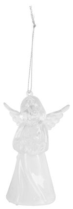 Decoration MagicHome Christmas, Angel, hanging, warm/cold white, simple lighting, 6x4.5x10 cm, sellb