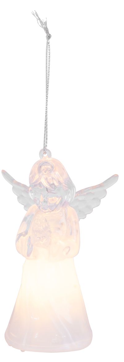 Dekoráció MagicHome Karácsony, Angyal, függő, meleg fehér, egyszerű világítás, 6x4,5x10 cm, Sellbox