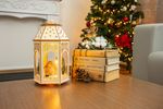 Lantern MagicHome Christmas, Wooden village, 9x LED, warm white, 16.5x14x30 cm