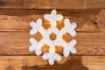 Snowflake MagicHome Christmas, 20x LED, warm white, 2xAA, timer, 43 cm