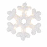 Vločka MagicHome Vianoce, 20x LED, teplá biela, 2xAA, časovač, 43 cm
