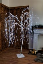 Díszfa MagicHome Karácsonyi, fűzfa, 384x LED, hideg fehér, 180 cm