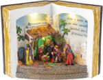 Decoration MagicHome Christmas, Nativity Scene in Book, colorful, 3 LED, 3xAA, indoor