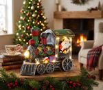 Decoration MagicHome Christmas, Christmas Locomotive with Santa, LED, 3xAA, indoor