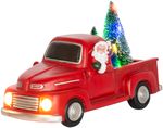 Decoration MagicHome Christmas, Christmas Car with Santa, LED, 3xAA, indoor