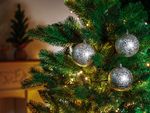 Balls MagicHome Christmas, 6 pcs, silver, for Christmas tree, 8 cm