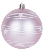Balls MagicHome Christmas, 6 pcs, green-pink, matte, with decoration, for Christmas tree, 8 cm