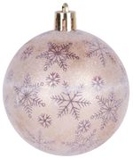 Balls MagicHome Christmas, 9 pcs, bronze, matte, with decoration, for Christmas tree, 6 cm