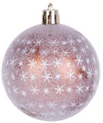 MagicHome karácsonyi gömbok, 9 db, bronz, matt, dekorációval, karácsonyfára, 6 cm