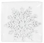 Decoration MagicHome Christmas, 6 pcs, snowflake, white, for Christmas tree, 12 cm
