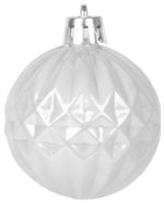 Gömbök MagicHome Karácsony, készlet, 31 db, 5-6-8-12 cm, fehér-ezüst, karácsonyfára