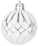 Gömbök MagicHome Karácsony, készlet, 31 db, 5-6-8-12 cm, fehér-ezüst, karácsonyfára