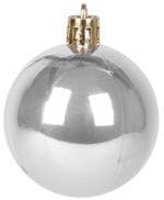 Balls MagicHome Christmas, 8 pcs, white-silver-bronze, for Christmas tree, 5 cm, Sellbox 36 tubes
