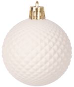 Gömbök MagicHome Karácsony, 8 db, fehér-ezüst-bronz, karácsonyfára, 5 cm, Sellbox 36 tubus