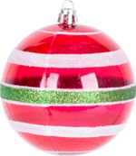 Gule MagicHome Vianoce, 14 ks, červené/biele/zelené, s dekoráciou, na vianočný stromček, 8 cm, Sellbox 24 túb