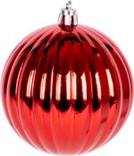 Balls MagicHome Christmas, 14 pcs, red-white, with decoration, for Christmas tree, 8 cm, Sellbox 24