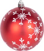 Balls MagicHome Christmas, 14 pcs, red-white, with decoration, for Christmas tree, 8 cm, Sellbox 24