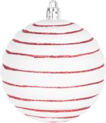 Gule MagicHome Vianoce, 14 ks, červeno-biele, s dekoráciou, na vianočný stromček, 8 cm, Sellbox 24 túb