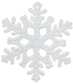 Decoration MagicHome Christmas, 12 pcs, snowflake, white, for Christmas tree, 10 cm