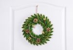 Christmas Wreath MagicHome, natural, gilded, 33 cm