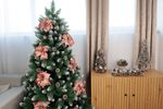 Kvet MagicHome Vianoce, Poinssetia, ružová, stonka, 38 cm, veľkosť kvetu: 24 cm