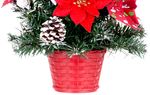 Karácsonyfa MagicHome Karácsonyi, díszített, piros, 41 cm