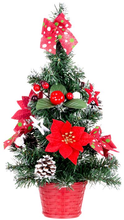 Tree MagicHome Christmas, decorated, red, 41 cm