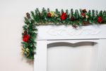 Garland MagicHome Christmas, decorated, red, 180 cm