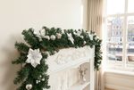 Garland MagicHome Christmas, decorated, silver, 180 cm