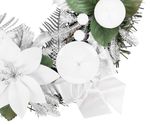 Koszorú MagicHome, karácsonyi, adventi, fehér, 25 cm