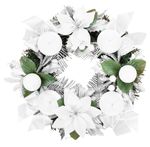 Christmas Wreath MagicHome, advent, white, 25 cm