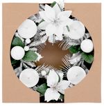 Christmas Wreath MagicHome, advent, white, 25 cm