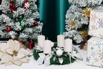 Christmas Wreath MagicHome, advent, white, 25 cm