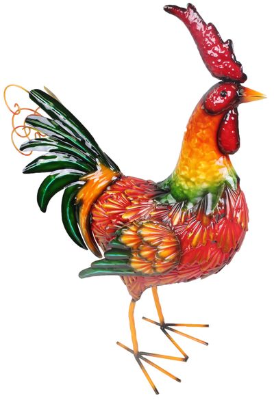 Decoration MagicHome Mecco, Rooster, tin, 42x19x63 cm