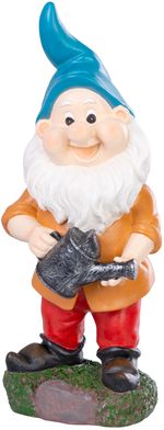 Dekoráció MagicHome, Törpe öntözőkannával, polirezin, 12,5x12x30 cm