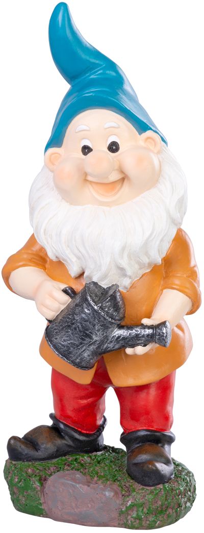 Decoration MagicHome, Dwarf with watering can, polyresin, 12,5x12x30 cm