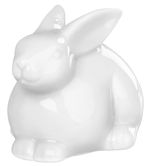 Dísz MagicHome, Nyuszi, fehér, porcelán, húsvéti, 10,4x7,3x7,1 cm