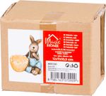 Decoration MagicHome, Rabbit, blue, terracotta, Easter, 12x7x10.5 cm