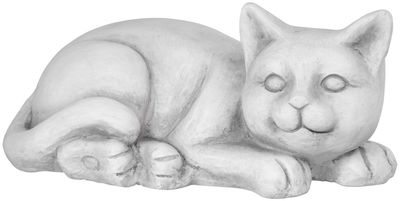 Decoration MagicHome, Cat, grey, ceramic, 41x23x18 cm
