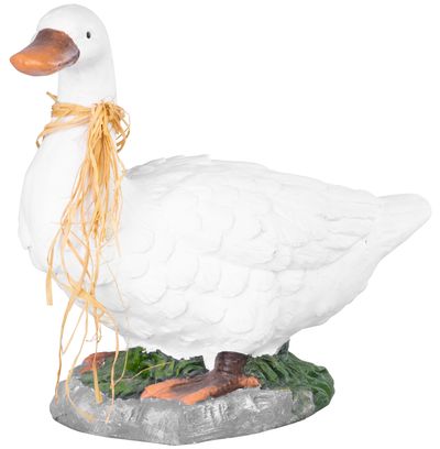 Decoration MagicHome, Goose, grey, ceramic, 44x20x37 cm