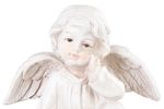 Decoration MagicHome, Angel on a Book, polyresin, for grave, solar, 19x8.5x23 cm