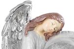 Decoration MagicHome, Angel with Heart, polyresin, solar, for grave, 17.5x9.5x20 cm