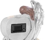 Decoration MagicHome, Angel with Heart, polyresin, solar, for grave, 17.5x9.5x20 cm